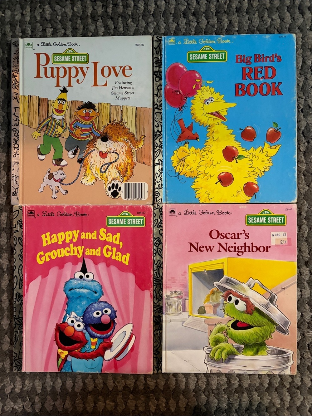 Sesame Street Little Golden Books - Assorted Colorful Kids VINTAGE
